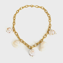 18K Gold-Plated Seashell Chain Link Necklace