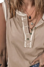 Contrast Stitching Round Neck Tank Tanks & Camis