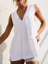 Side Slit V-Neck Tank Tanks & Camis