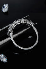 1 Carat Moissanite 925 Sterling Silver Half-Eternity Ring Rings