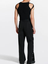 Men's Full Size Cutout Round Neck Tank Plus Size