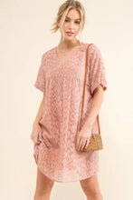 And The Why Woven Leopard Baby Doll Roll-Sleeve Casual Dress Casual Dresses
