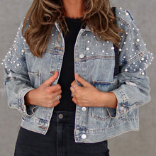 Bead Detail Denim Jacket Light