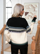 Round Neck Cable-Knit Sweater Sweater Pullovers