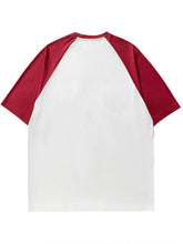 Men's Plus Size Contrast Round Neck Half Sleeve T-Shirt