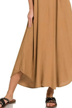 Zenana Woven Arc Hem Cami Dress With Flowy Pockets Casual Dresses