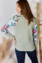 Hailey & Co Full Size Printed Round Neck Blouse Woman Blouses