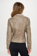 Coalition LA Studded Classic Moto Faux Leather Jacket Woman Outerwear