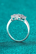 Rhodium-Plated 2 Carat Moissanite Ring Rings