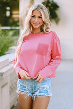 Round Neck Dropped Shoulder T-Shirt Carnation Pink