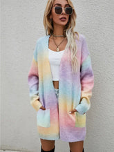 Angel Wings Full Size Pocketed Open Front Gradient Cardigan Blush Pink Woman Outerwear