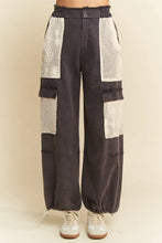 Davi & Dani Lace Patchwork Bottom Opening Adjustable Pants NAVY Woman Pants