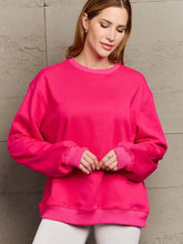 Simply Love Full Size Dropped Shoulder Sweatshirt Hot Pink Woman Sweatshirts