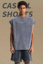 Men's Washed Round Neck Tank