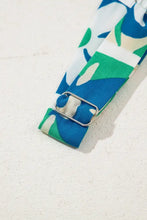 Floral Mixed Pattern Ruffle Flutter Sleeve Buttoned Dress Woman Maxi Dress