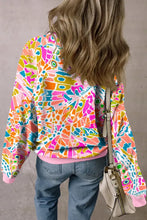 Printed Round Neck Long Sleeve Sweatshirt Woman Sweatshirts