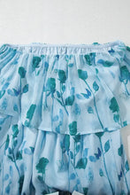 Floral Print Ruffled Side Slit Tube Top Maxi Dress Woman Maxi Dress