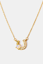 Horseshoe Shape Copper 14K Gold Plated Pendant Necklace Gold One Size Necklaces