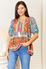 Devine Bohemian Tassel Tie Puff Sleeve Babydoll Blouse Woman Blouses