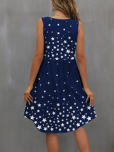 Star Round Neck Wide Strap Tank Dress Casual Dresses