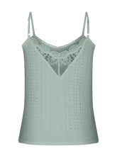 Eyelet Lace Detail V-Neck Cami Tanks & Camis