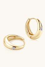 Moissanite 925 Sterling Silver Earrings Gold One Size