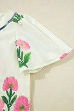 Floral Print Flutter Sleeve Summer Mini Dress Woman Casual Dress