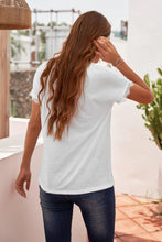 Lace Detail V-Neck T-Shirt
