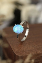 925 Sterling Silver Opal Solitaire Ring Rings
