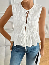 Tied Front Round Neck Tank