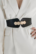 Alloy Buckle Elastic Belt Black One Size Belts