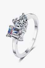 Rhodium-Plated 2 Carat Moissanite Ring Rings