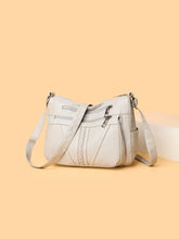 PU Leather Adjustable Strap Shoulder Bag Beige One Size Shoulder Bags