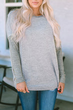 Round Neck Dropped Shoulder T-Shirt Light Gray