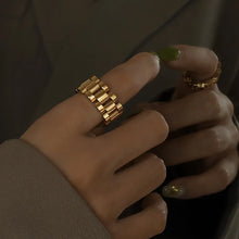 Plated Titanium Steel Ring Gold