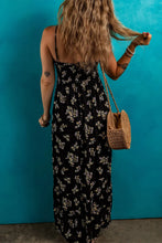 Floral Spaghetti Strap Shirred Bodice Tied Empire Waist Maxi Dress