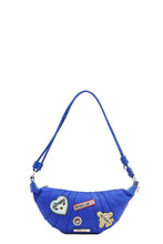 Nicole Lee USA Color Patch Croissant Bag Royal Blue One Size