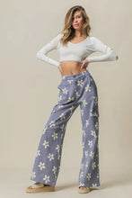 BiBi Flower Printed Side Pocket Wide Pants Woman Pants