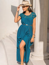 Round Neck Short Sleeve Maxi Dress Woman Maxi Dress