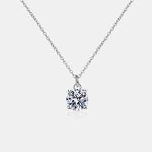 1 Carat Moissanite 925 Sterling Silver Necklace Silver One Size