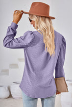 V-Neck Puff Sleeve Blouse