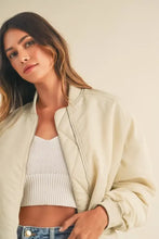 MABLE Back Ruched Utiltiy Bomber Jacket Woman Outerwear