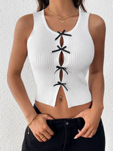 Perfee Bow Front Round Neck Tank Tanks & Camis