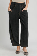Umgee Elastic Waist Baggy Fit Pants with Pockets Black