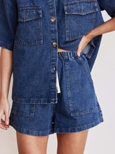 Elastic Waist Denim Shorts Denim Shorts