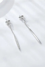 Elegant sterling silver drop earrings with cubic zirconia
