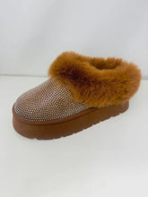 Embellished Faux Fur Platform Slippers for Women