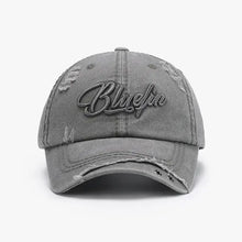 Embroidered Letter Cotton Baseball Cap Gray One Size Hats