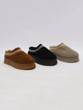 Embroidered Trim Platform Sherpa Boots for Women