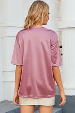 Emerald Green Satin T Shirt with Round Neck and Regular Sleeve Length